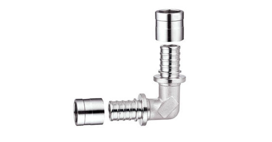 Phụ kiện đường ống Pex bằng đồng thau rèn PF4004 Van ép hướng trục bằng đồng thau