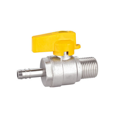 Van bi bằng đồng thau trơn với đầu nối ống X Nam PTFE Seal Valve