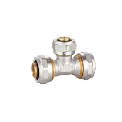 Phụ kiện nén bằng đồng thau được rèn PF5006 Khuỷu tay bằng đồng thau nữ mạ niken