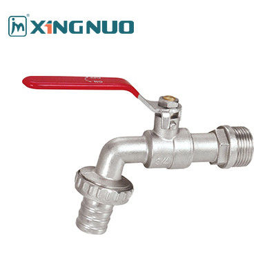 đực lề nickel plating tay cầm dài tay cầm màu đỏ Modern Simplicity Style Nickel Drawing Finish Brass Bibcock