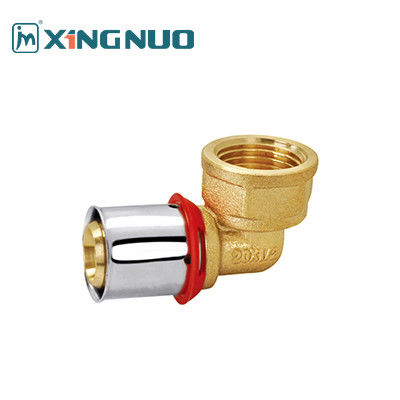 Đồng Nickel Fittings nén cho môi trường khí Al Pex Fittings màu đỏ 1/2