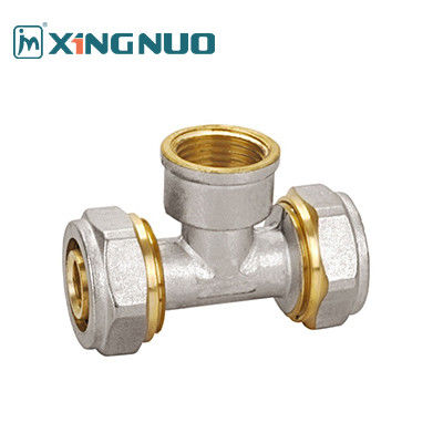 1Mpa Nước Media đồng khuỷu tay Phụ nữ kết nối PEX Phụ nữ 1/2 3/4 1 Inch Thread Tee PEX nén