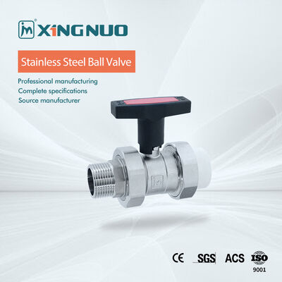 Van bóng cuộn thép không gỉ với niêm phong PTFE cho -20 đến 200 °C và áp suất 1000 PSI